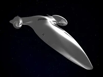 Naboo Queens Royal starship J-type 327 Scale 1 to 10 3D model