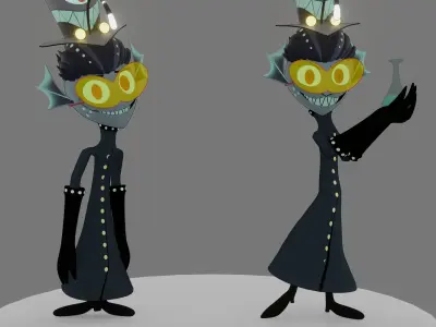 Baxter Hazbin Hotel Low-poly 3D model