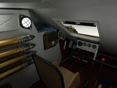 T34 76 Tank with Interior HDRI Camo 3D model