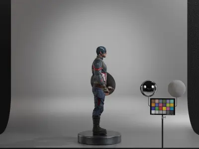 Captain America - Steve Rogers Low-poly 3D model