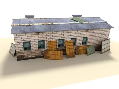 indusrtial building Free low-poly 3D model