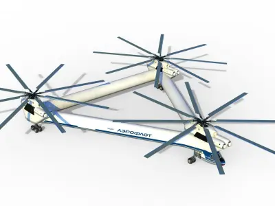 Mil Mi-32 Heavy helicopter 3D model