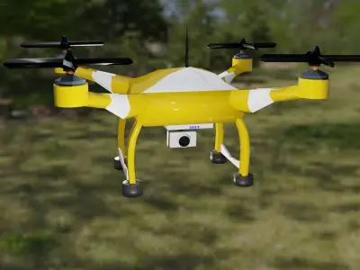 Drone pearl sphere Low-poly 3D model