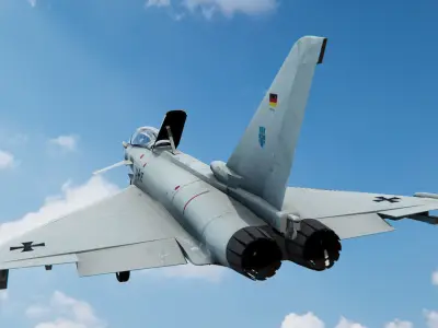 Eurofighter Typhoon - Fighter Jet Low-poly 3D model