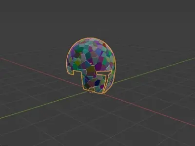 reinbow sporten helmet Low-poly 3D model