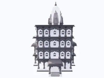 indian jodhpuri temple 3d modal 3D model