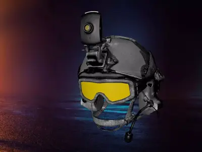 Soldier Helmet bulletproof 3D model Low-poly 3D model