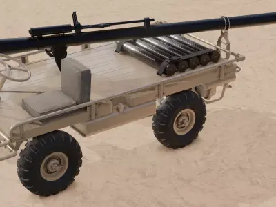 Utility Platform Truck Free 3D model