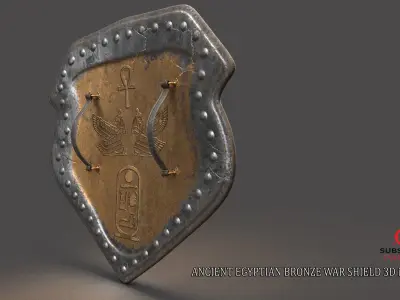 ANCIENT EGYPTIAN WAR SHIELD 3D MODEL 3D model
