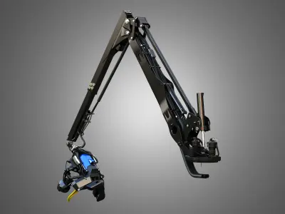 H21D Forestry Harvester Head with Arm 3D model