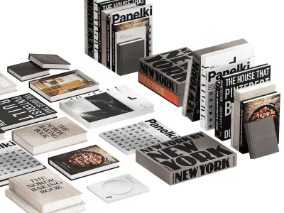 213 decorative books set 22 gold collection PART 3 3D model