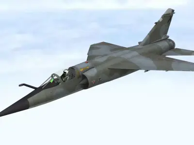 Fighter Jet Flying In Sky Plane V06 Low Poly 3D Model Low-poly 3D model