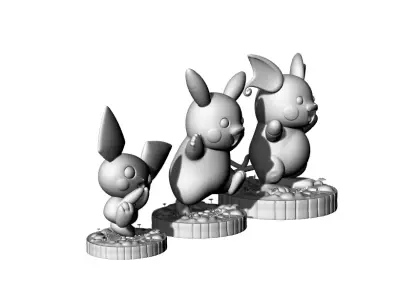 pokemon evolutions 3D print model
