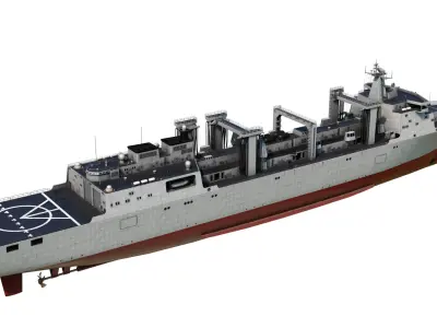 Chinese Navy Type 901 Replenishment Ship PLAN 901Class Low-poly 3D model