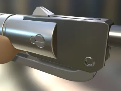 Airgun Haenel Model III-56 Knicker High Poly 3D model