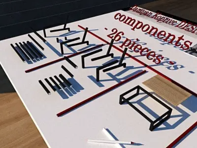 furniture outdoor 3D model Low-poly 3D model