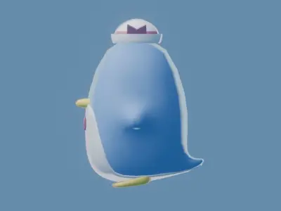 Tuxedo Sam Low-poly 3D model Low-poly 3D model