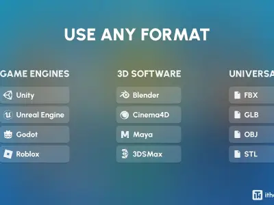 Creative Characters Low-poly 3D model