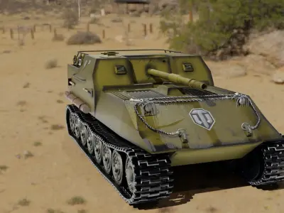 world of tank obj 263 Low-poly 3D model