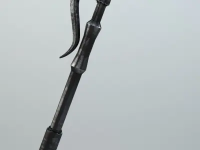 Hammer gun with metal handle 3D model