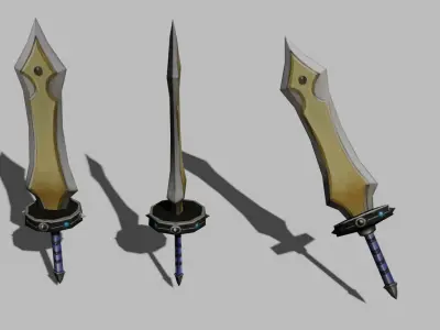 Fantasy Weapon Stylized Pack Low-poly 3D model