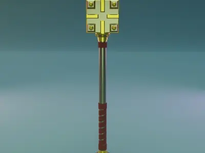 Battel heavy hammer 3D model for game 3D model