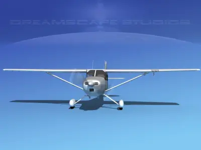 Cessna 170 Bare Metal 3D model