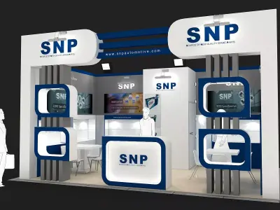 Exhibition Stand - ST0037 3D model