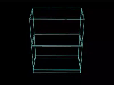 Bar Inspired Bookshelf - 3D Bedroom Scene Free low-poly 3D model