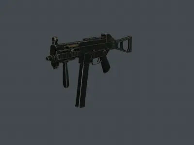UMP-45 gun Low-poly 3D model