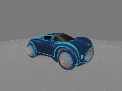Stylized Cartoon Car 3D Model Free 3D print model