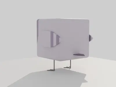 Cubic pigeon Free low-poly 3D model