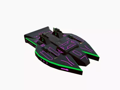 Space Force Green - PBR Low-poly 3D model