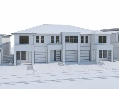 Townhouse 04 Low-poly 3D model