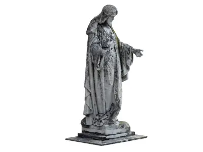 Jesus Sculpture Monument Low-poly 3D model