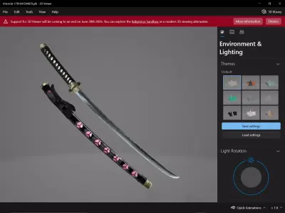 Anime Katana Sword - High Quality 3D Weapon Model 3D model