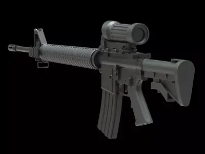 Colt Canada C7A2 Low Poly Free low-poly 3D model