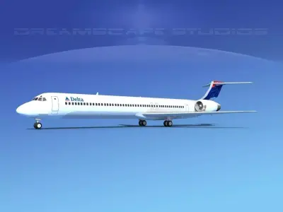 McDonnell Douglas MD83 Delta Airlines 1 3D model