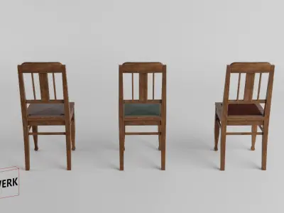 historic furniture Set 01 - 3D Low Poly 3D model