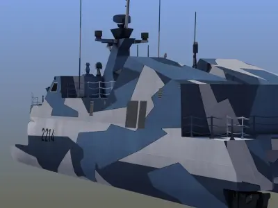 Type 22 Houbei Missile Boat 3D model