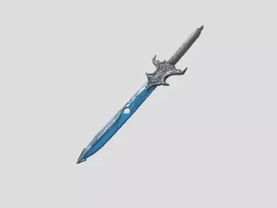 Blue Lightsaber by Tripo Free 3D model