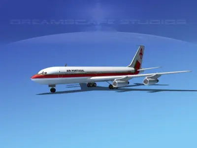 Boeing 707 Air Portugal 3D model