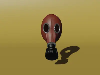 gas mask Low-poly 3D model 14