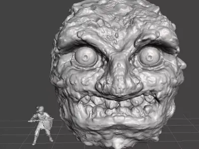 MM THE EVIL MOON MINIATURE MODEL FOR FANTASY GAMES RPG AND DND 3D print model