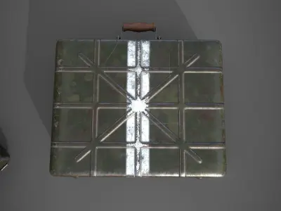 WWII Stielhandgranate M24 Case with Stielhandgranate M24 grenade Low-poly 3D model