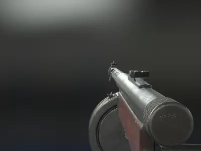 KP31 Submachine Gun Low-poly 3D model