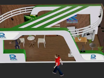 400x900 Booth Design 3D Project File Free Download Free low-poly 3D model