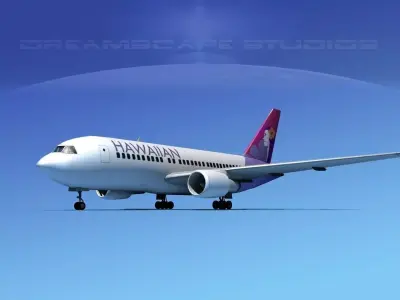 Boeing 767-100 Hawaiian 3D model
