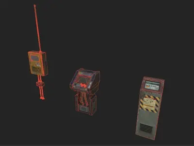 Electrical Panels Prop Pack Low-poly 3D model