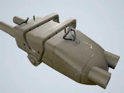 BGM-71C Launcher Low-poly 3D model